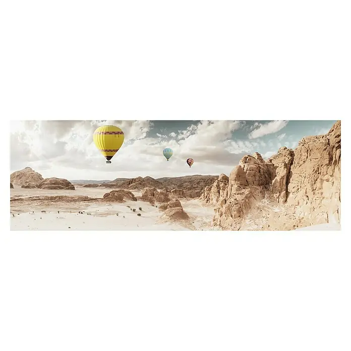 Impresión artística Globo desierto - Ciudad, 135 x 45 cm - Vista frontal