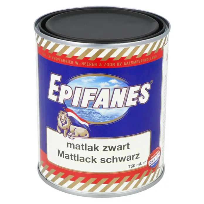 Epifanes Jachtlak Mat - Zwart, 750 ml