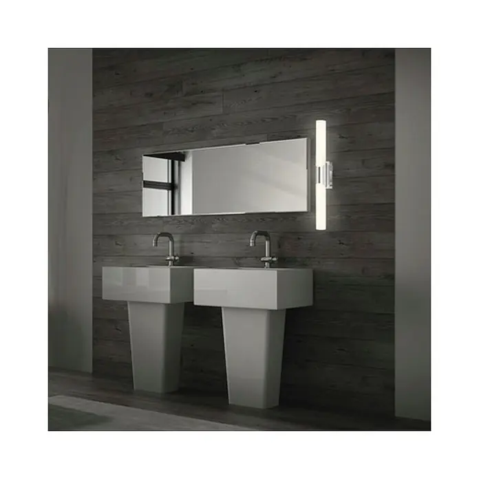 Briloner Aplique LED para espejo Klak - 11 W, L x An x Al: 6,8 x 6,5 x 47 cm, Blanco neutro - Foto ambiente