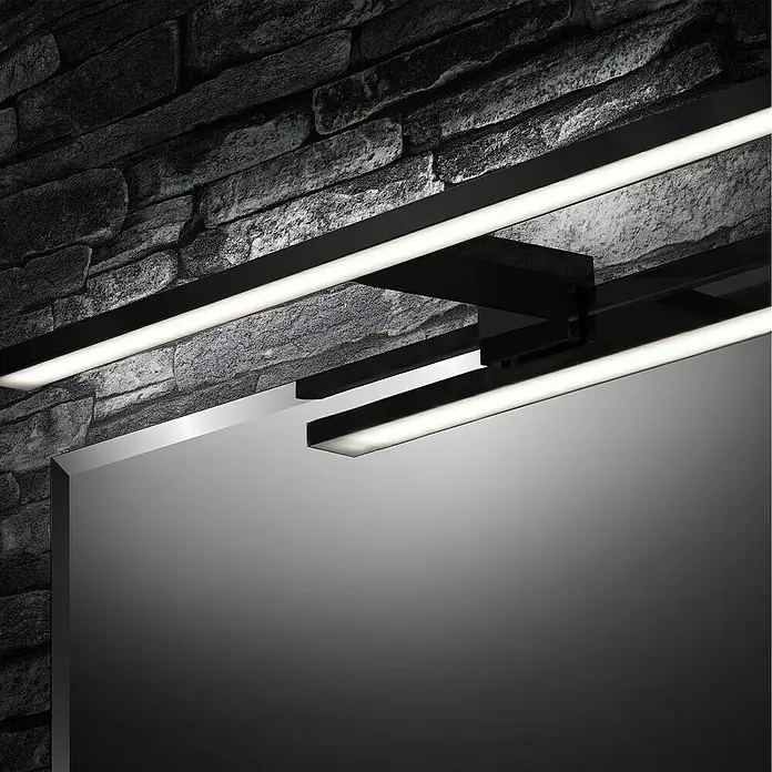 Briloner Aplique LED para espejo Dun - 8 W, L x An x Al: 10 x 60 x 3,6 cm, Blanco neutro - Primer plano