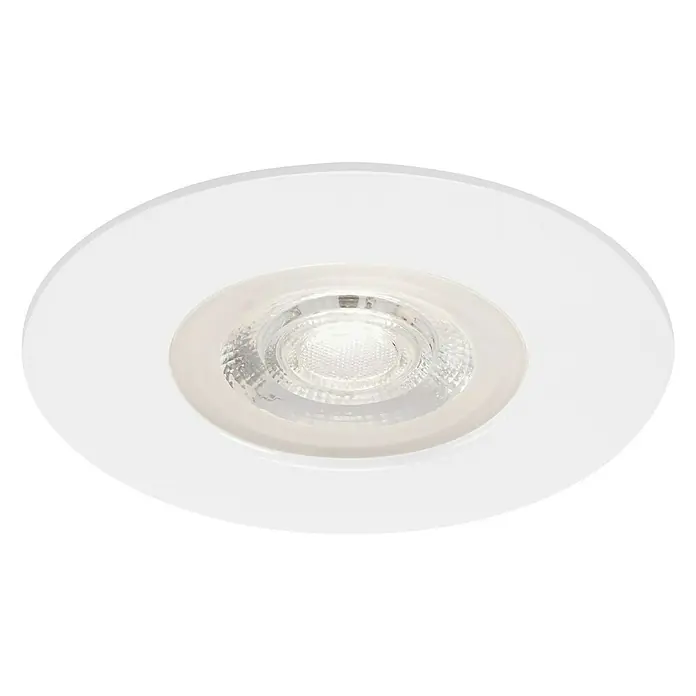 Briloner Foco LED empotrable Kulana - 5 W, Ø x Al: 9 x 2,5 cm, Blanco, Blanco cálido - Vista ascendente