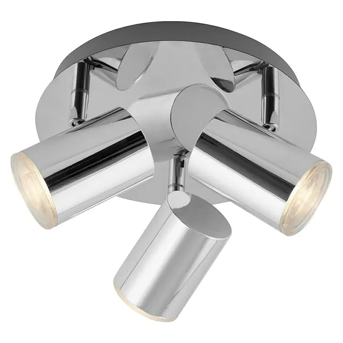 Briloner Regleta Banyo - 15 W, x 3, L x An x Al: 21 x 21 x 11,2 cm, GU10, Cromo - Vista ascendente