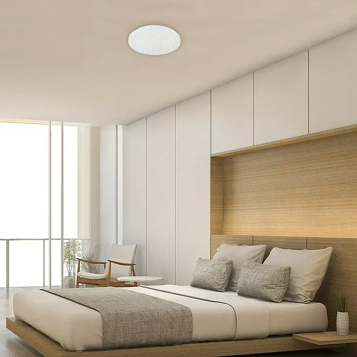 Briloner Plafón LED redondo Brili - 18 W, Ø x Al: 38,5 x 7,5 cm, Blanco neutro - Foto ambiente