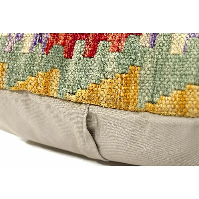 Funda protectora para cojines Kilim Herat - Multicolor, 45 x 45 cm, 100% lana - Primer plano