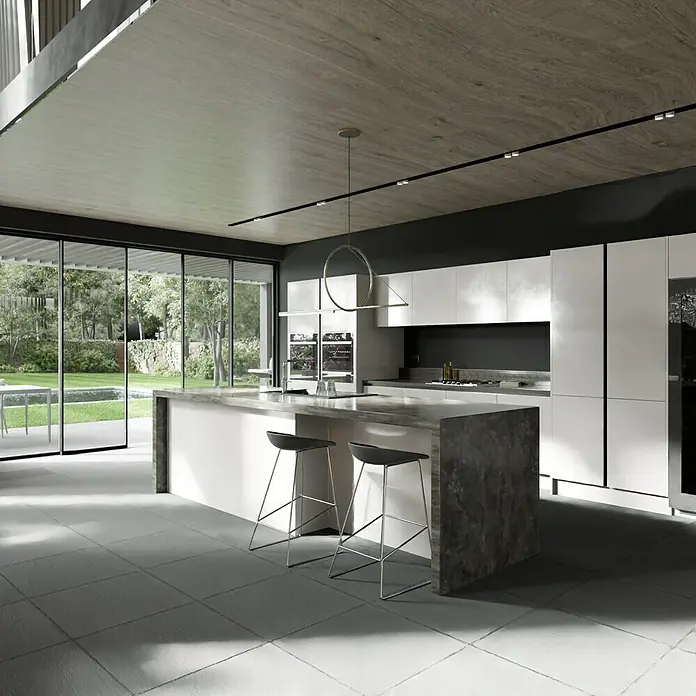 Terrassenfliese Slate Grey - 60 x 60 x 2 cm, Grau, Matt - Stimmungsaufnahme