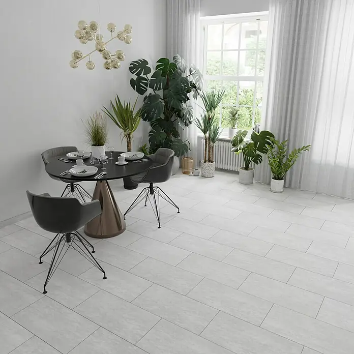 Feinsteinzeugfliese Spazio - 30 x 60 cm, Grau, Matt - Stimmungsaufnahme