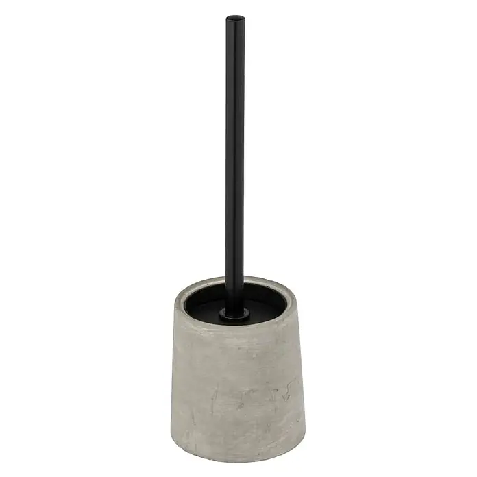 Wenko WC-Bürstengarnitur Villena - Beton, Grau - Vorderansicht