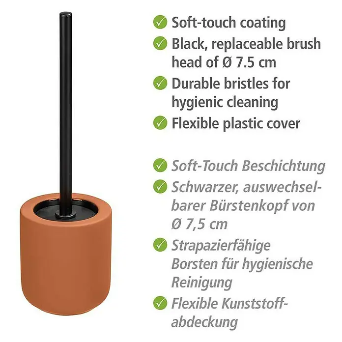Wenko WC-Bürstengarnitur Avellino - Keramik, Terracotta - Skizze