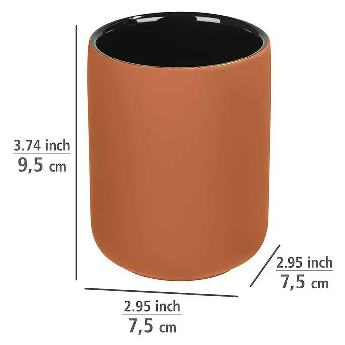 Wenko Zahnputzbecher Avellino - Keramik, Terracotta - Skizze