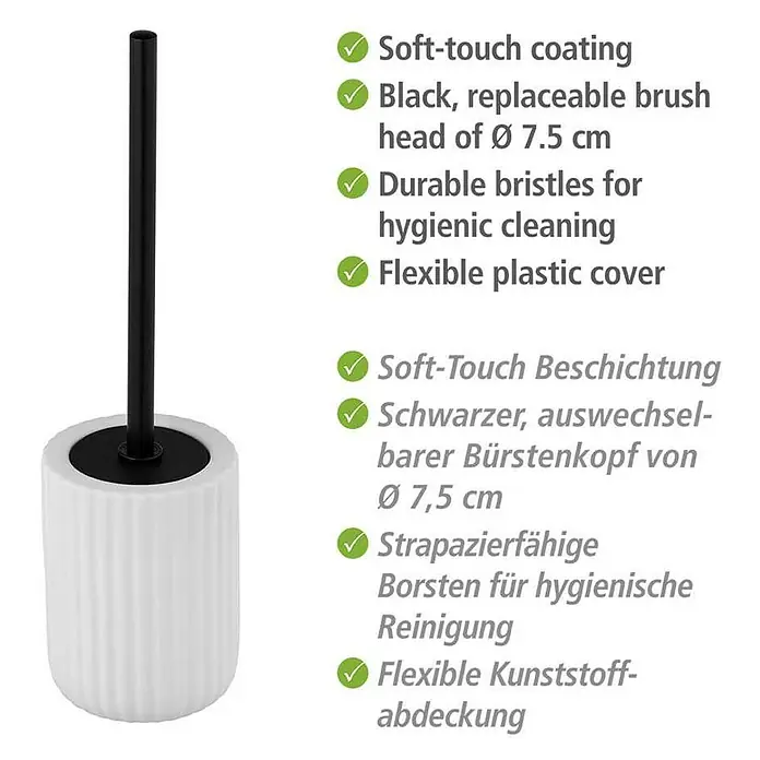 Wenko WC-Bürstengarnitur Belluno - Keramik, Weiß - Skizze