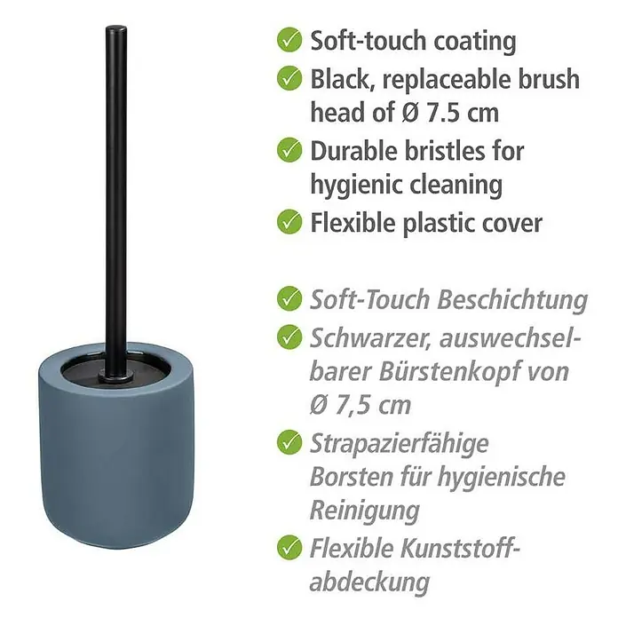 Wenko WC-Bürstengarnitur Avellino - Keramik, Blau - Skizze