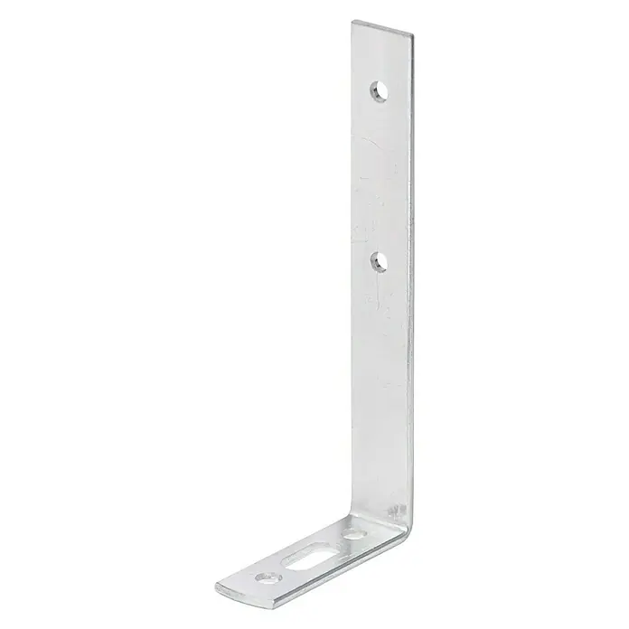 Stabilit Gardinenwinkel - L x B: 120 x 60 mm, Silber - Diagonale Ansicht