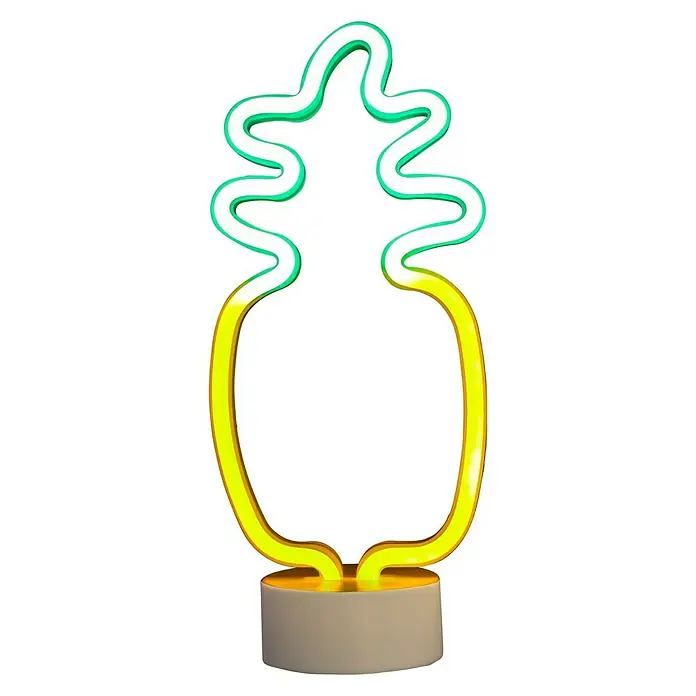 LED-Dekoleuchte Ananas - Höhe: 29,5 cm, Mehrfarbig - Vorderansicht