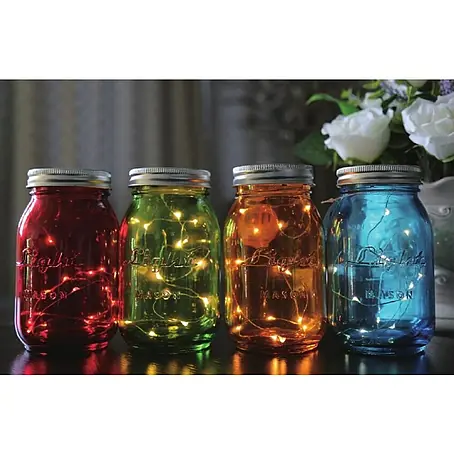 Solar-Lichterkette im Glas