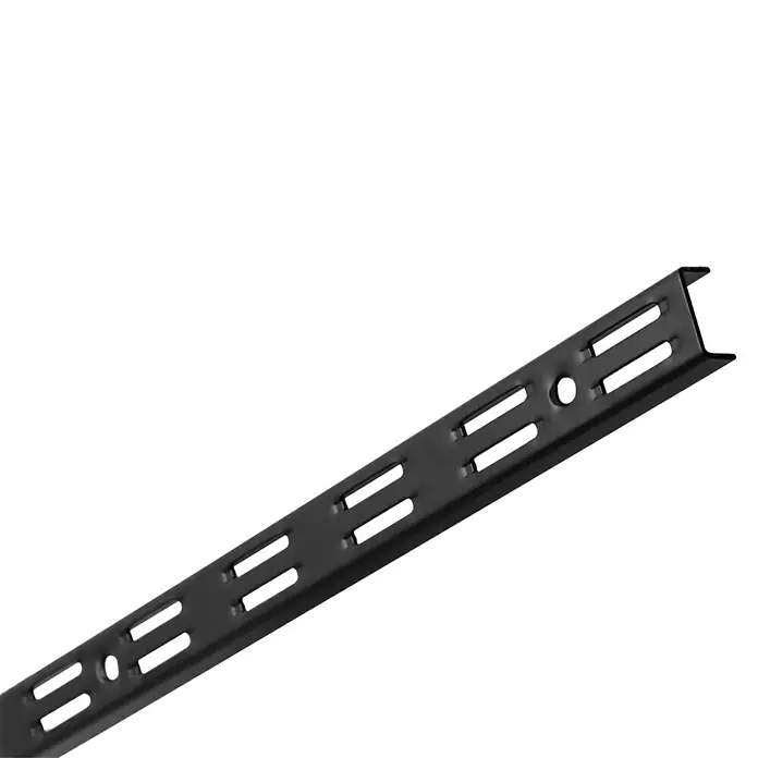 Element System Wandschiene EL 50 - Länge: 150 cm, Schwarz, Zweilochsystem, Metall - Detailaufnahme