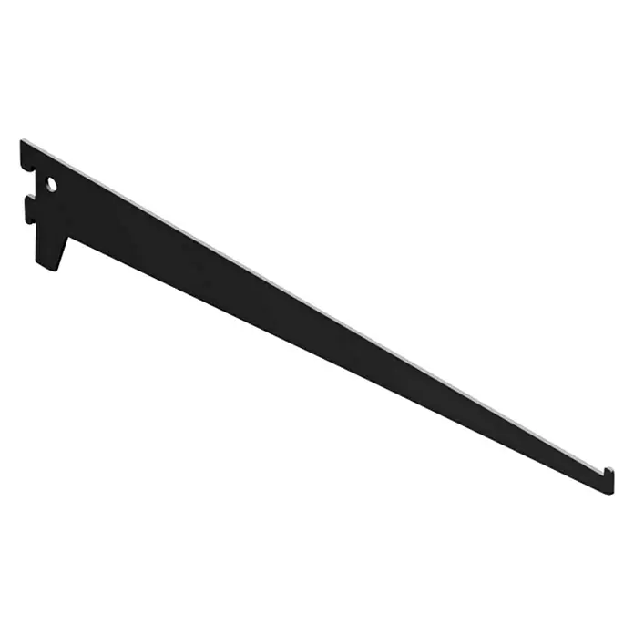 Element System Classic V-Träger EL 32 - Passend für: Schienen mit Raster 32 mm, 1-Loch-Schienen, 2-Loch-Schienen, Länge: 35 cm, Schwarz, Belastbarkeit: 35 kg - Diagonale Ansicht