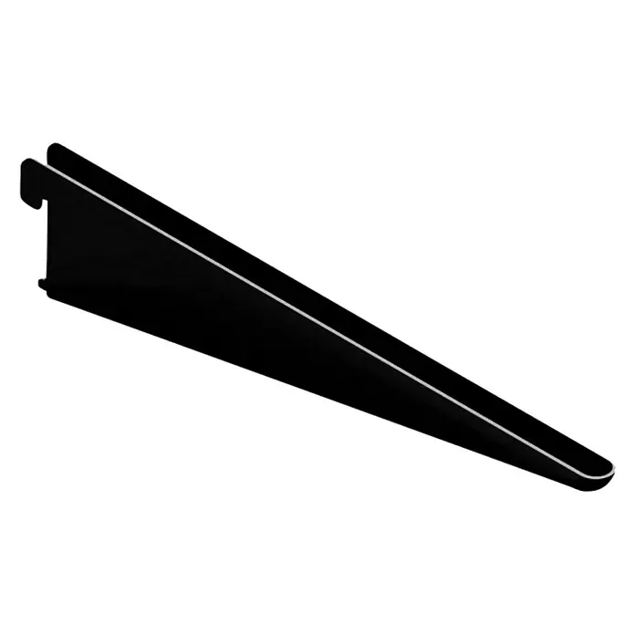 Element System Classic U-Träger EL 32 - Passend für: Schienen mit Raster 32 mm, 2-Loch-Schienen, Länge: 32 cm, Belastbarkeit: 55 kg, Schwarz, 1 Stk. - Diagonale Ansicht