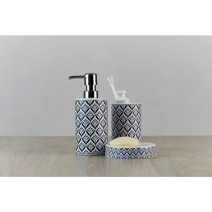 Wenko Seifenspender Lorca - Keramik, Blau/Weiß - Stimmungsaufnahme