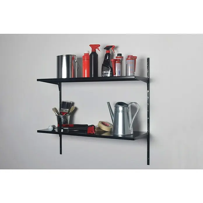 Element System Classic Regal-Set Office 1 RS50 - L x B x H: 22 x 82,8 x 49,6 cm, Traglast: 25 kg/Boden, Schwarz - Anwendungsbeispiel