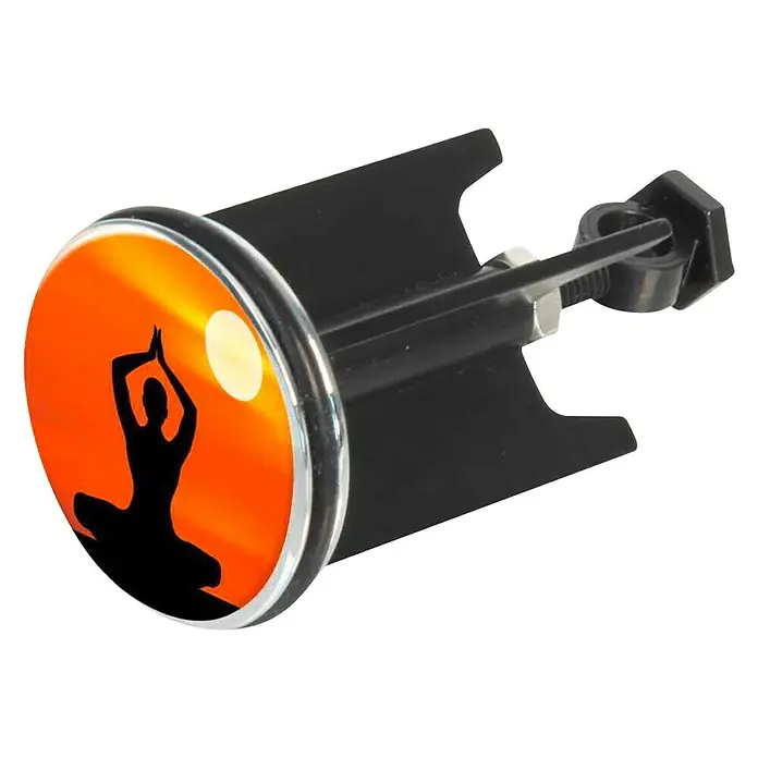 Wenko Excenterstopfen Arrebol - Meditation, Schwarz/ Orange, Durchmesser: 3,9 cm - Diagonale Ansicht