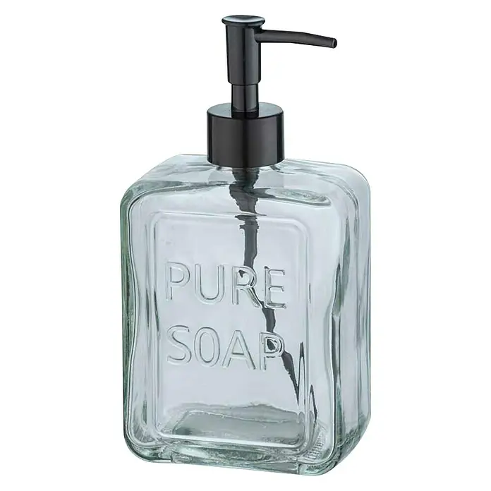 Wenko Seifenspender Pure Soap - Glas, Transparent - Vorderansicht