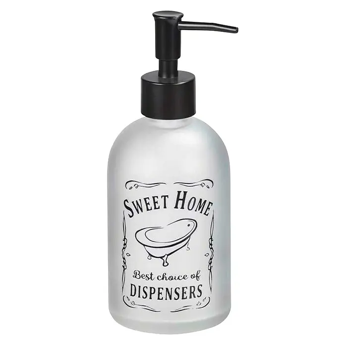 Wenko Seifenspender Sweet Home - Glas, Transparent - Vorderansicht