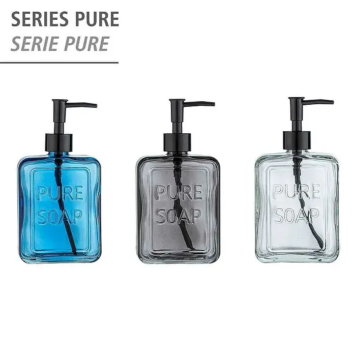 Wenko Seifenspender Pure Soap - Glas, Transparent - Vorderansicht
