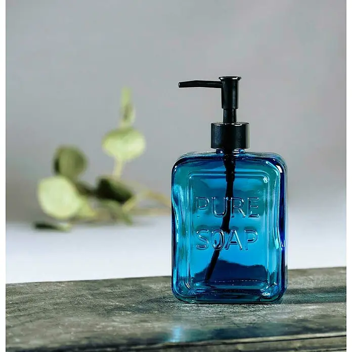 Wenko Seifenspender Pure Soap - Glas, Blau - Stimmungsaufnahme