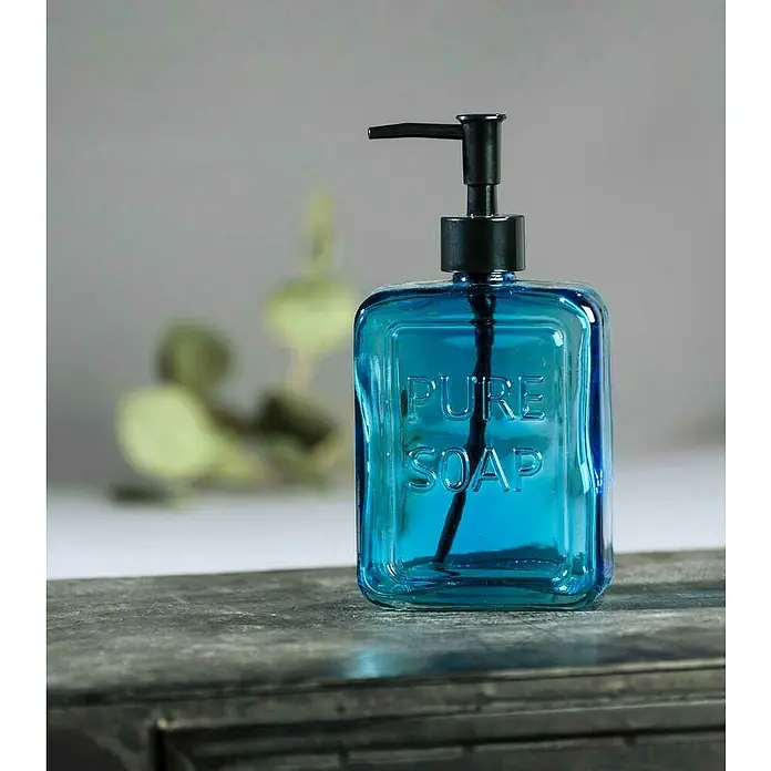 Wenko Seifenspender Pure Soap - Glas, Blau - Stimmungsaufnahme