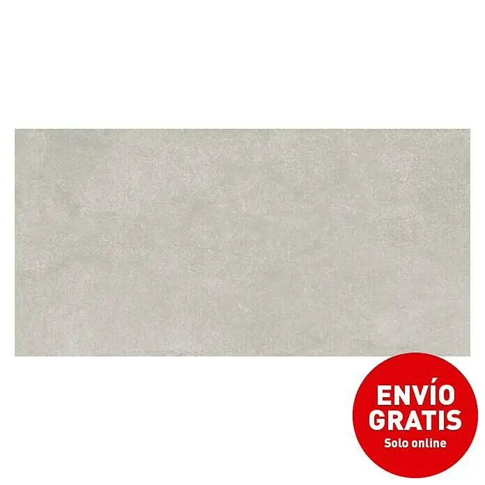 Pavimento porcelánico Dom - 30 x 60 cm, Gris, Efecto cemento - Vista frontal