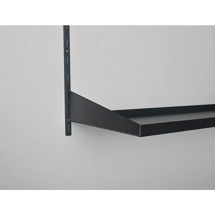 Element System Fachboden 50 - L x B: 300 x 800 mm, Passend für: Schienen mit Raster 50 mm, Schwarz - Detailaufnahme