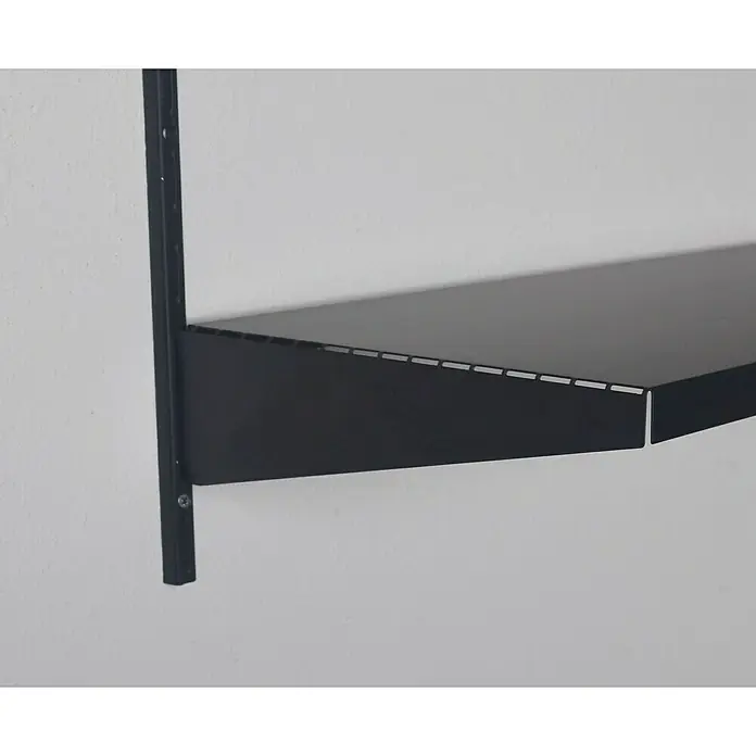 Element System Fachboden 50 - L x B: 300 x 800 mm, Passend für: Schienen mit Raster 50 mm, Schwarz - Detailaufnahme