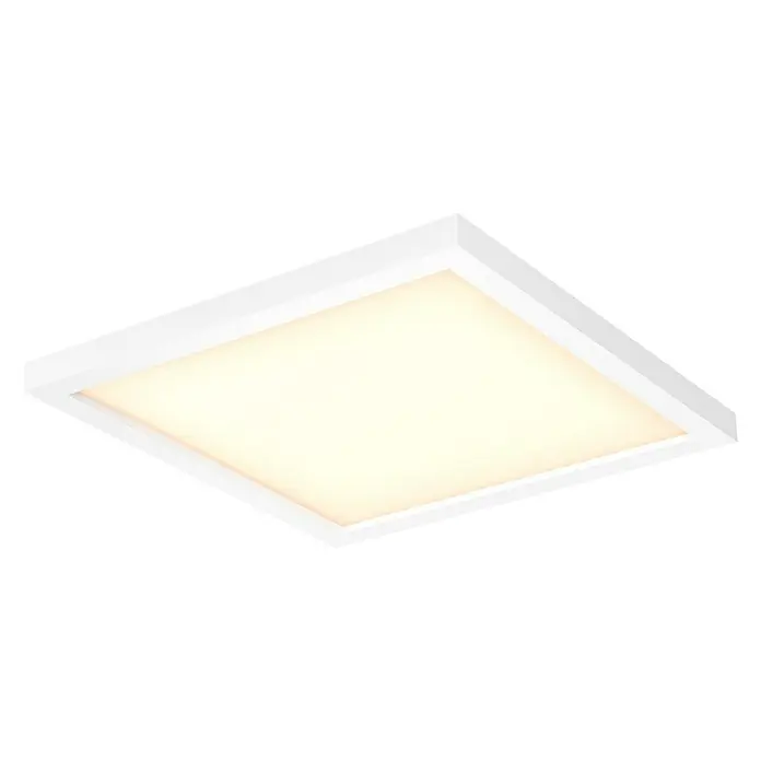 Philips Hue LED-Panel Aurelle - 46,5 W, L x B x H: 30 x 30 x 4,6 cm, Weiß, Warmweiß - Diagonale Ansicht