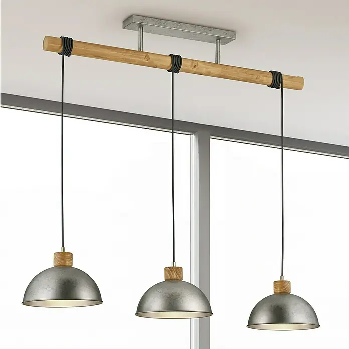 Trio Leuchten Delhi Hanglamp Delhi - 42 W, l x b x h: 25,5 x 107,5 x 215 cm, E27, 3 st. - Detail foto