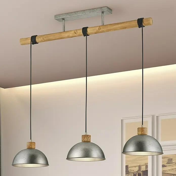Trio Leuchten Delhi Hanglamp Delhi - 42 W, l x b x h: 25,5 x 107,5 x 215 cm, E27, 3 st. - Detail foto