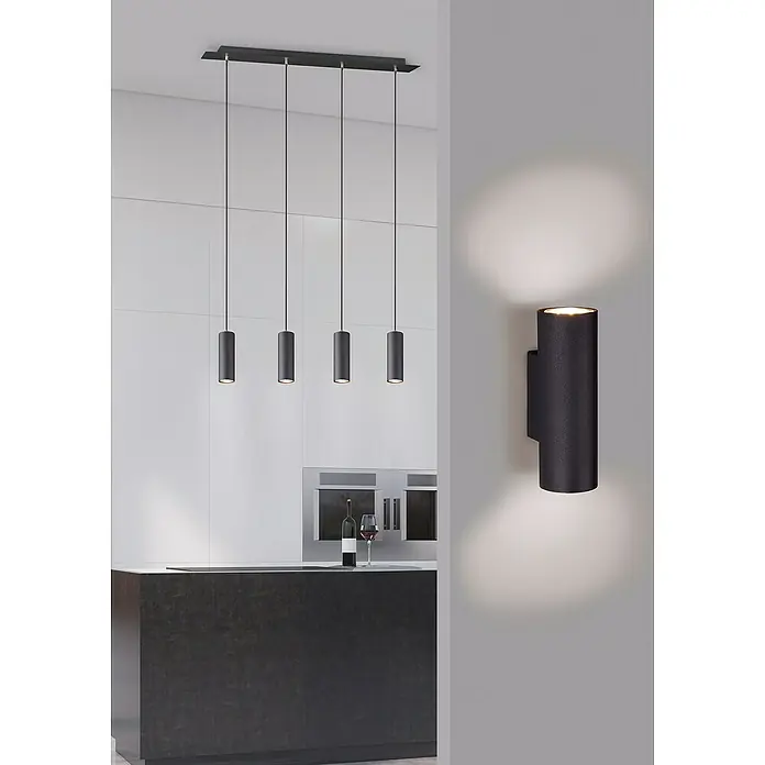 Trio Leuchten Marley Visilica - 140 W, D x Š x V: 9 x 75 x 150 cm, Crne boje, GU10 - Živopisni prikaz