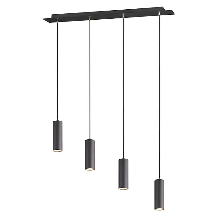 Trio Leuchten Marley Visilica - 140 W, D x Š x V: 9 x 75 x 150 cm, Crne boje, GU10 - Dijagonalni pogled