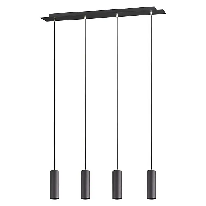 Trio Leuchten Marley Visilica - 140 W, D x Š x V: 9 x 75 x 150 cm, Crne boje, GU10 - Pogled sprijeda