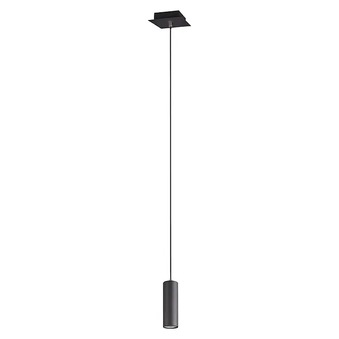 Trio Leuchten Marley Visilica - 35 W, D x Š x V: 12 x 12 x 150 cm, Crne boje, GU10 - Pogled sprijeda