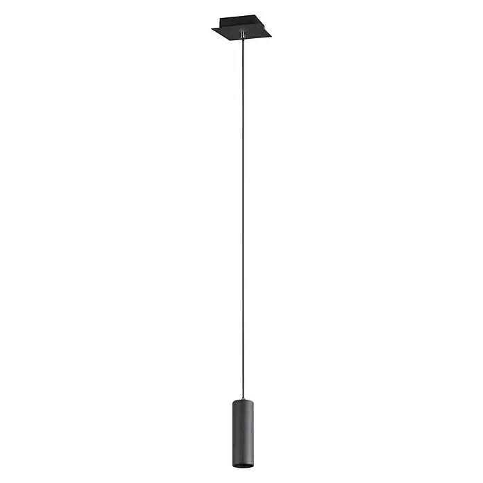 Trio Leuchten Marley Visilica - 35 W, D x Š x V: 12 x 12 x 150 cm, Crne boje, GU10 - Pogled sprijeda