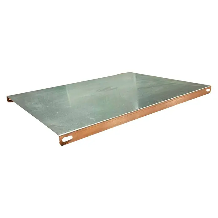 Bandeja de aluminio Rack 19″ - Aluminio, L x An x Al: 48,6 x 35 x 2,5 cm, Baterías Pylontech - Vista angular