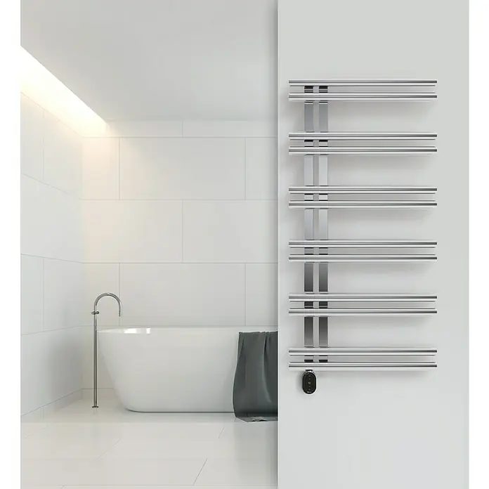 Rointe Radiador toallero eléctrico Torino Oval - An x Al: 50 x 100 cm, 300 W, Acero inoxidable - Foto ambiente