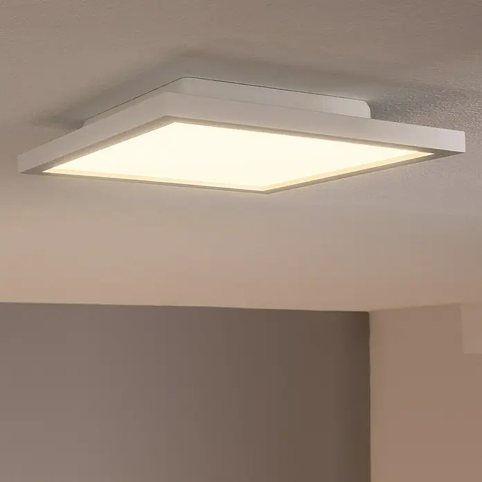 Philips Hue LED-Panel Aurelle - 46,5 W, L x B x H: 30 x 30 x 4,6 cm, Weiß, Warmweiß - Bildausschnitt