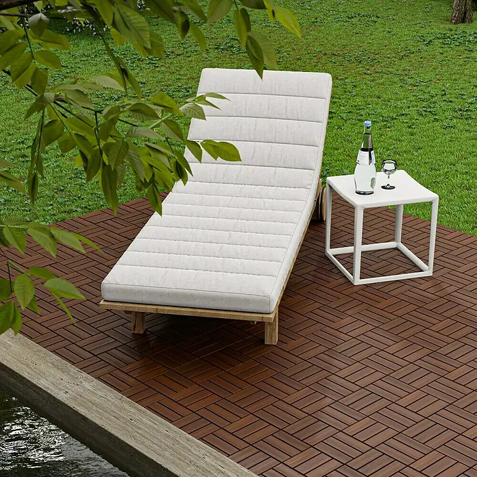 Klick-Holzfliese - Akazie, 30 x 30 cm, 5er Pack - Stimmungsaufnahme