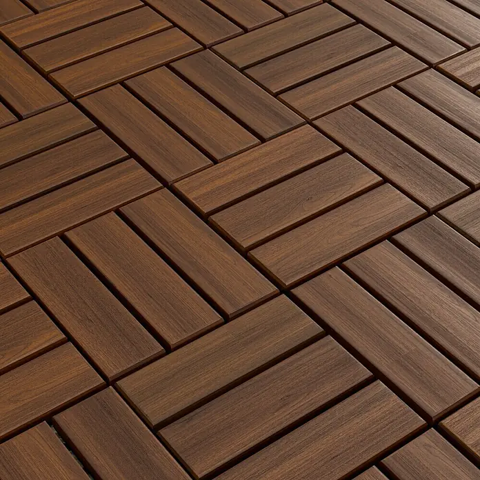 Klick-Holzfliese - Akazie, 30 x 30 cm, 5er Pack - Stimmungsaufnahme