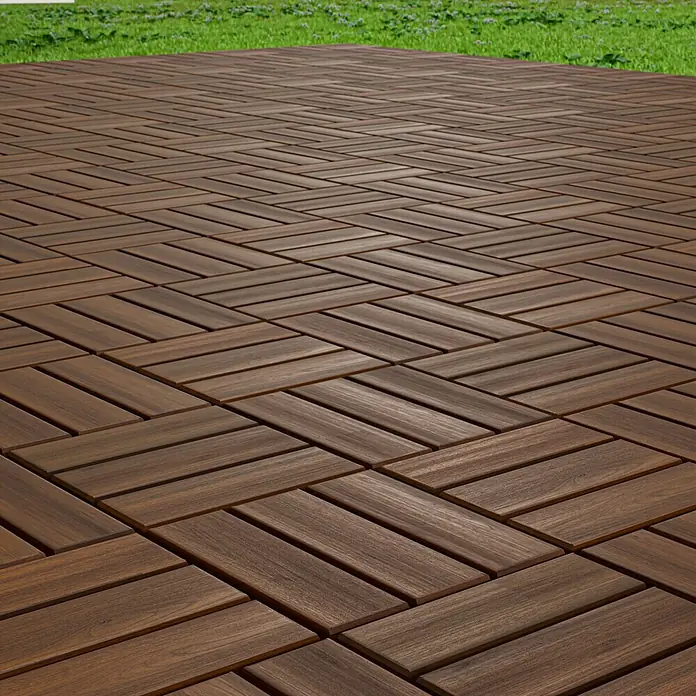 Klick-Holzfliese - Akazie, 30 x 30 cm, 5er Pack - Stimmungsaufnahme