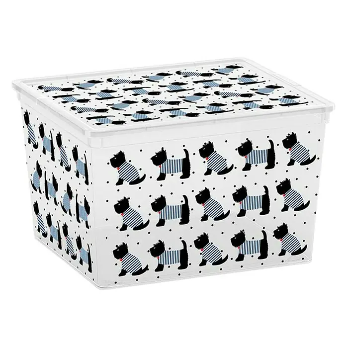 Kutija za pohranjivanje Cute Animals - 34 x 25 x 40 cm, 27 l, Sa uzorkom - Dijagonalni pogled