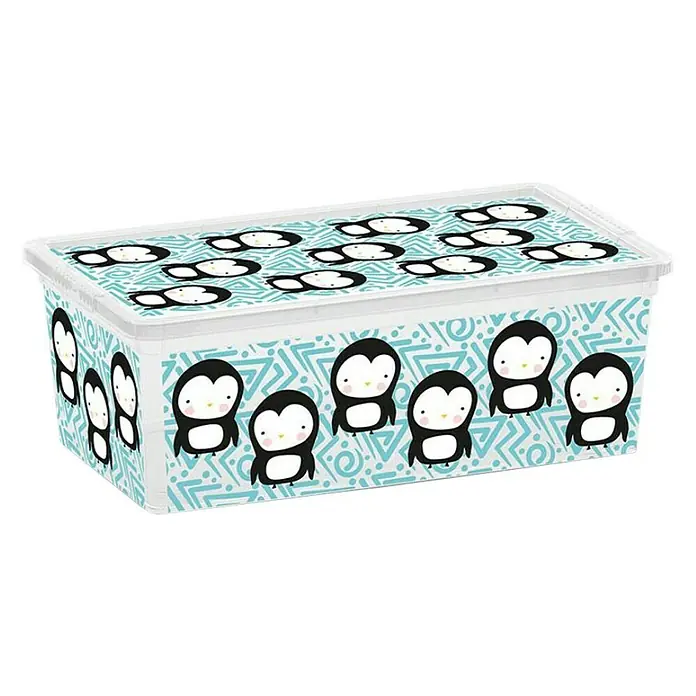 Kutija za pohranjivanje Cute Animals - 19 x 33,5 x 12 cm, 1 l, Sa uzorkom - Dijagonalni pogled