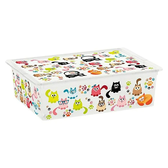 Kutija za pohranjivanje Cute Animals - 55 x 16,5 x 38,5 cm, 27 l, Sa motivima - Dijagonalni pogled