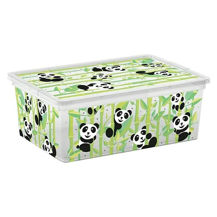 Kutija za pohranjivanje Cute Animals - 37 x 15 x 26 cm, 11 l, Prozirna - Dijagonalni pogled